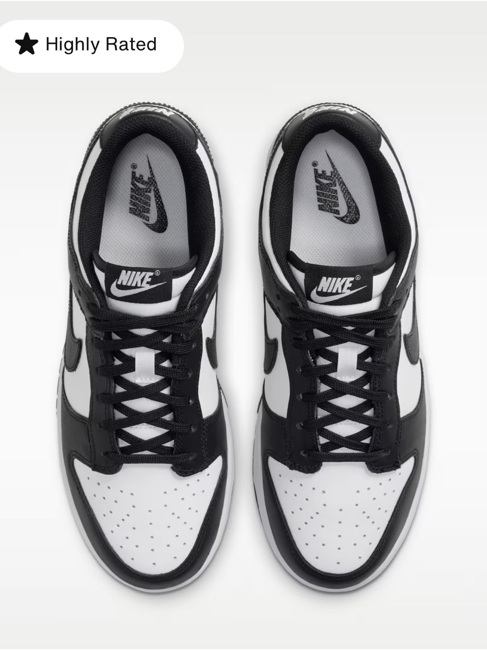 Nike Black and White Low-Top Sneakers - Picture 5 of 7